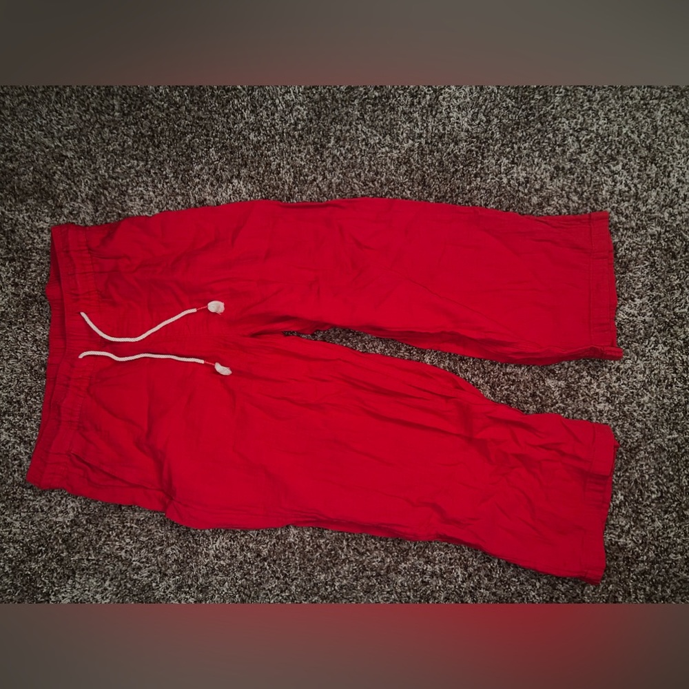 linen beach pants 7/8